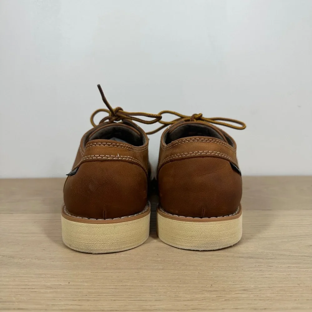Eastland Lumber Down Boat Shoes Men 10D Brown Leather Moc Toe Heritage Preppy
